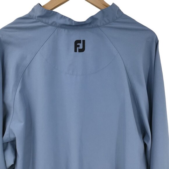 FootJoy Pullover Blue Windbreaker Jacket Size L Saint Croix National Golf Pocket - Picture 9 of 13